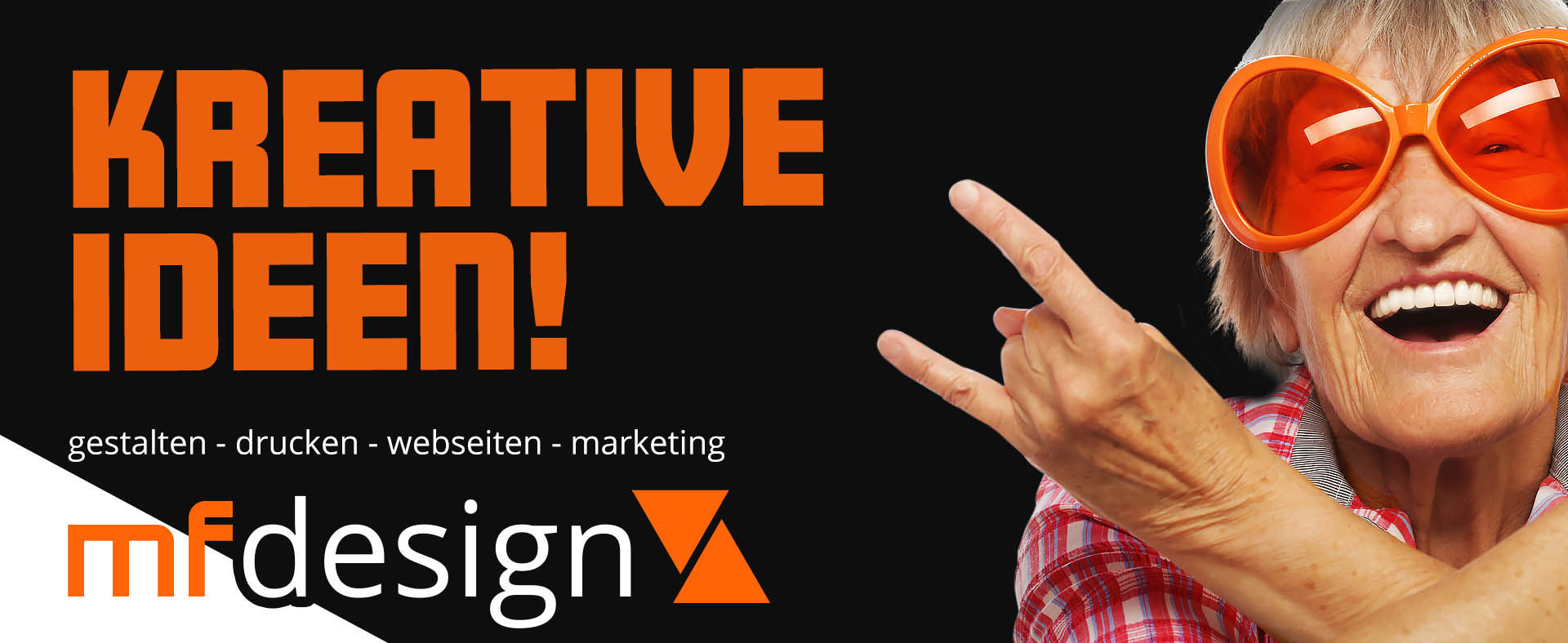 Banner mit Werbeslogan für Webdesignleistungen